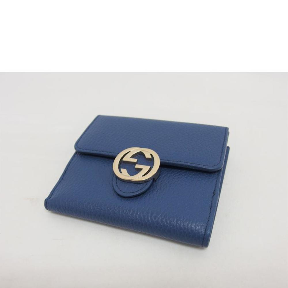 Gucci Interlocking G W Hook Bi-Fold Wallet Blue - image 3